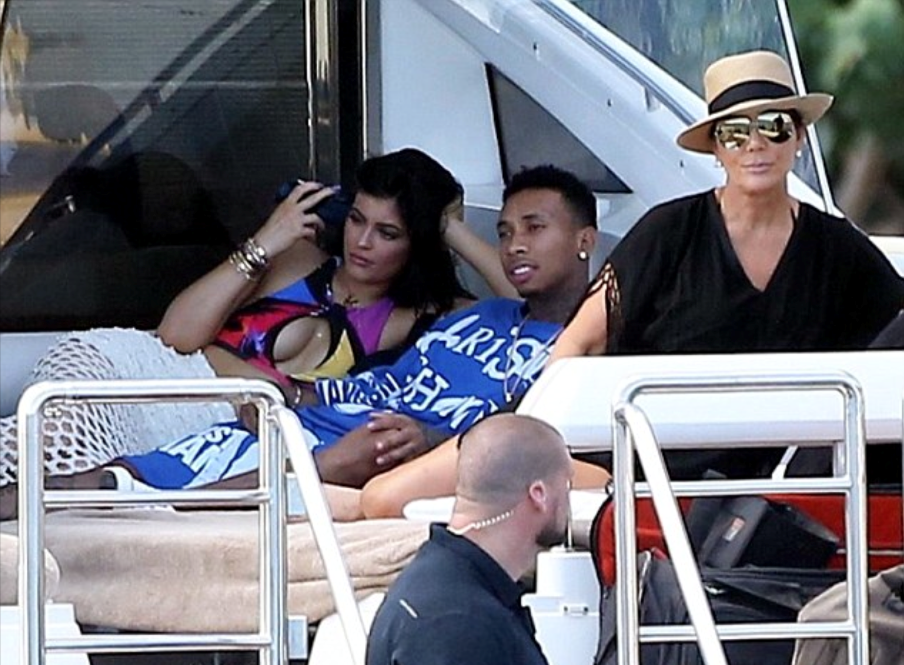 Kylie Jenner vacations in St. Barts with family and Tyga Wearing Gypsea Swi...