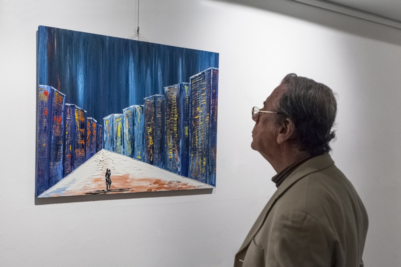 Artist Alexey Klokov exhibition. Photo courtesy: Mikhail Urubkov