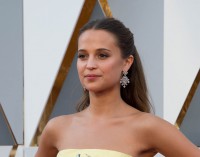 The Arising Star Alicia Vikander Accepts the Oscar for Her Role in The Danish Girl