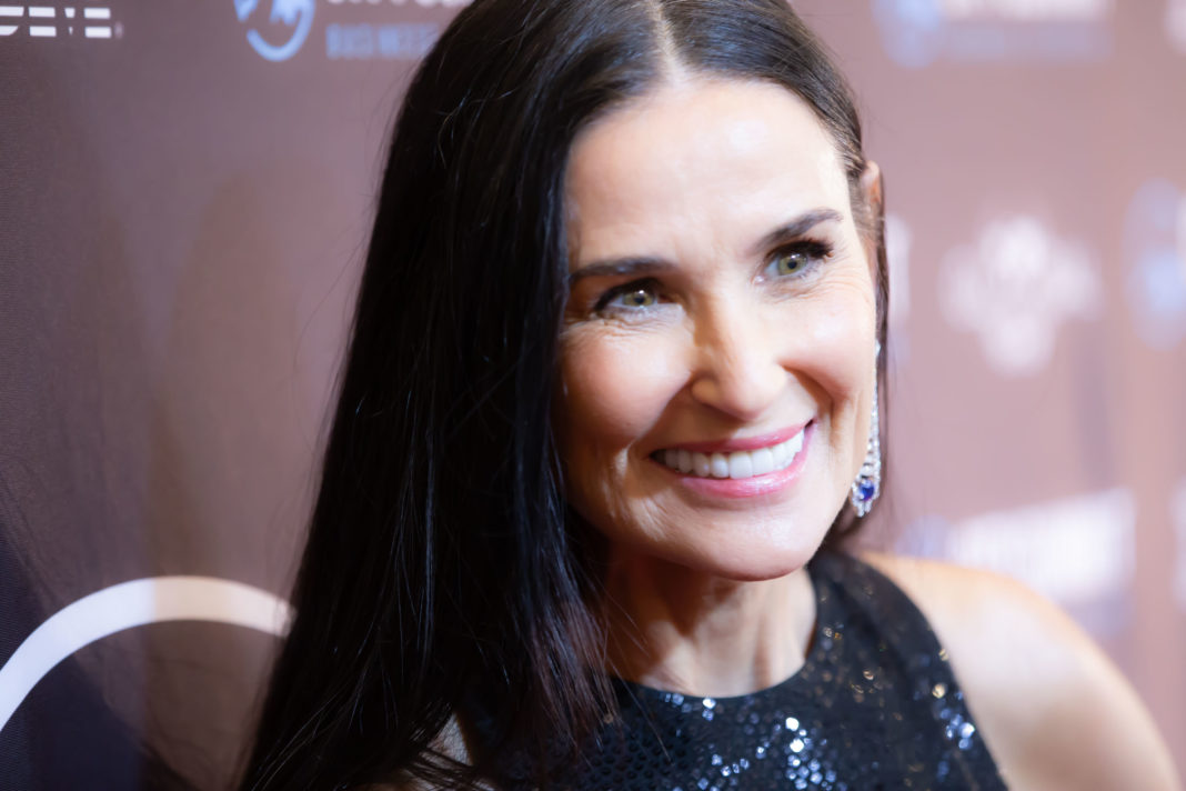 Actress Demi Moore Shines Bright at Oscars Night Hollywood Glam Magazine